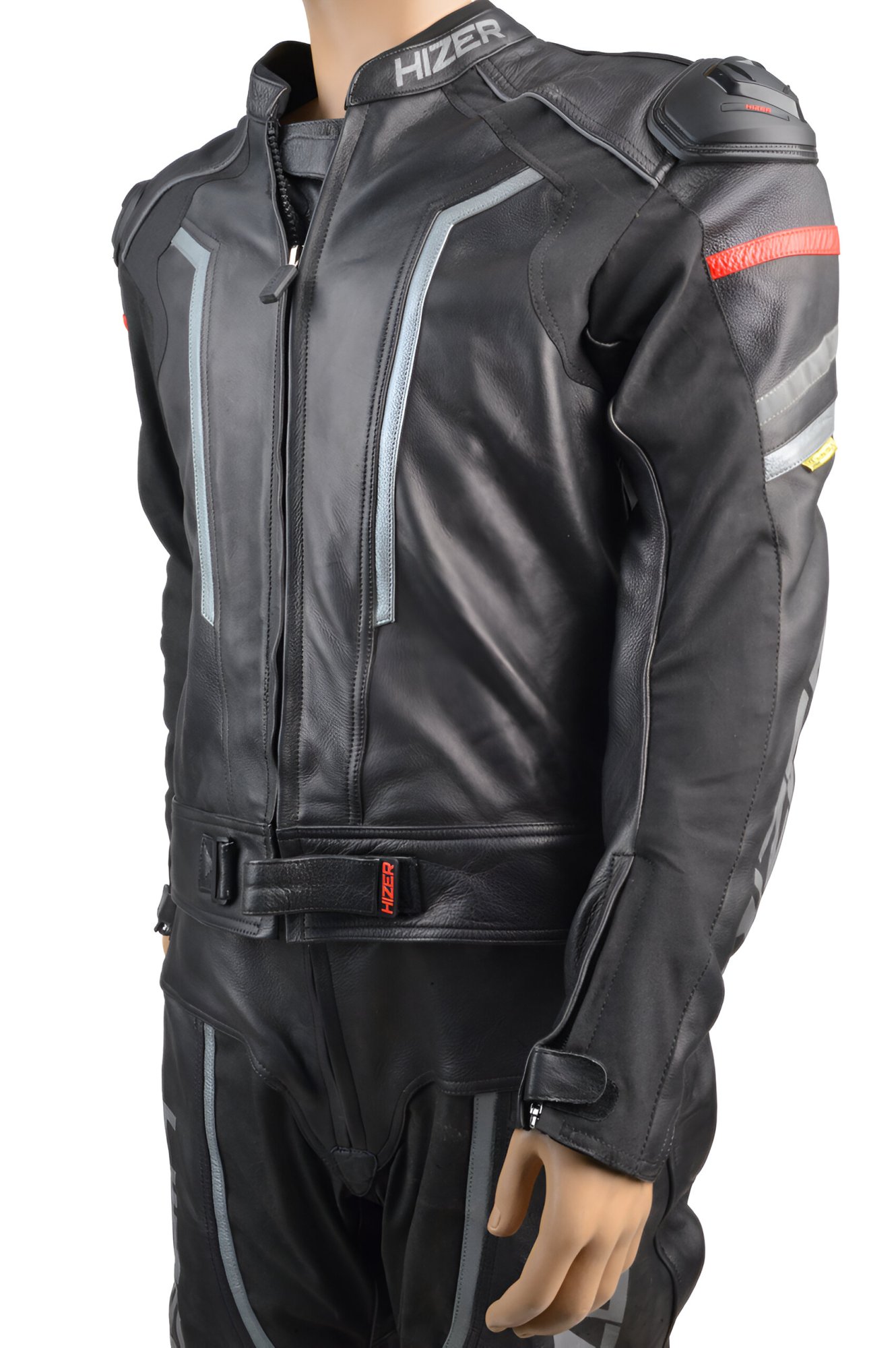 Комбинезон мотоциклетный (кожа) HIZER CE-1070 Gray (XL)